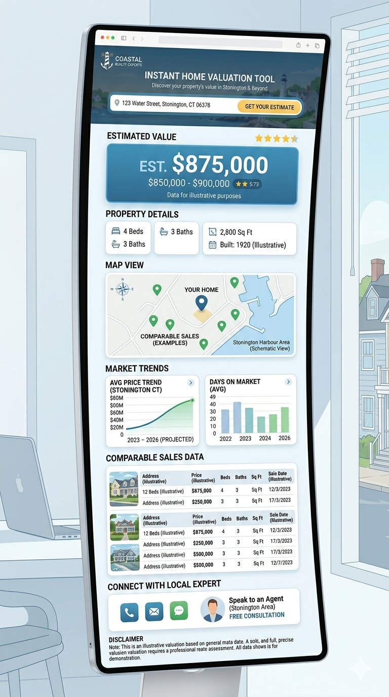 Mystic real estate agent home valuation tools